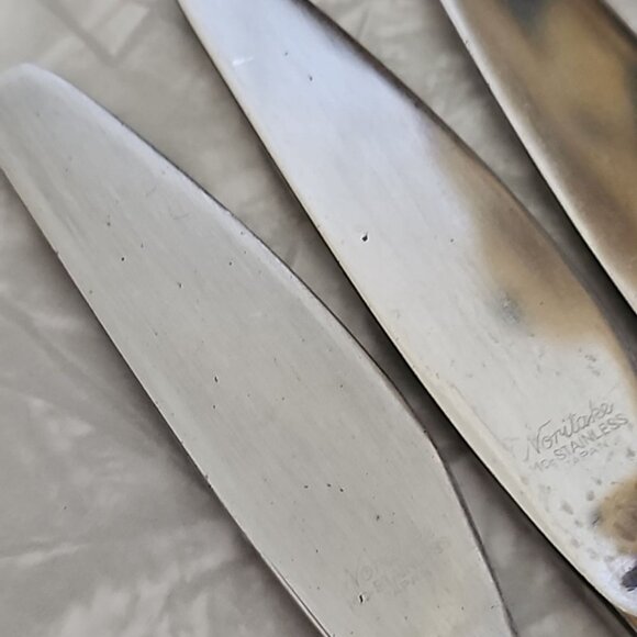 Noritake Allegro Table Knives 4pc 8" silverware flatware replacement MCM vtg - Picture 5 of 8